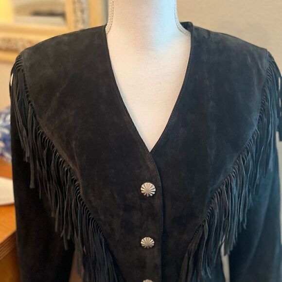 VINTAGE Cripple Creek leather fringe jacket - Picture 3 of 13